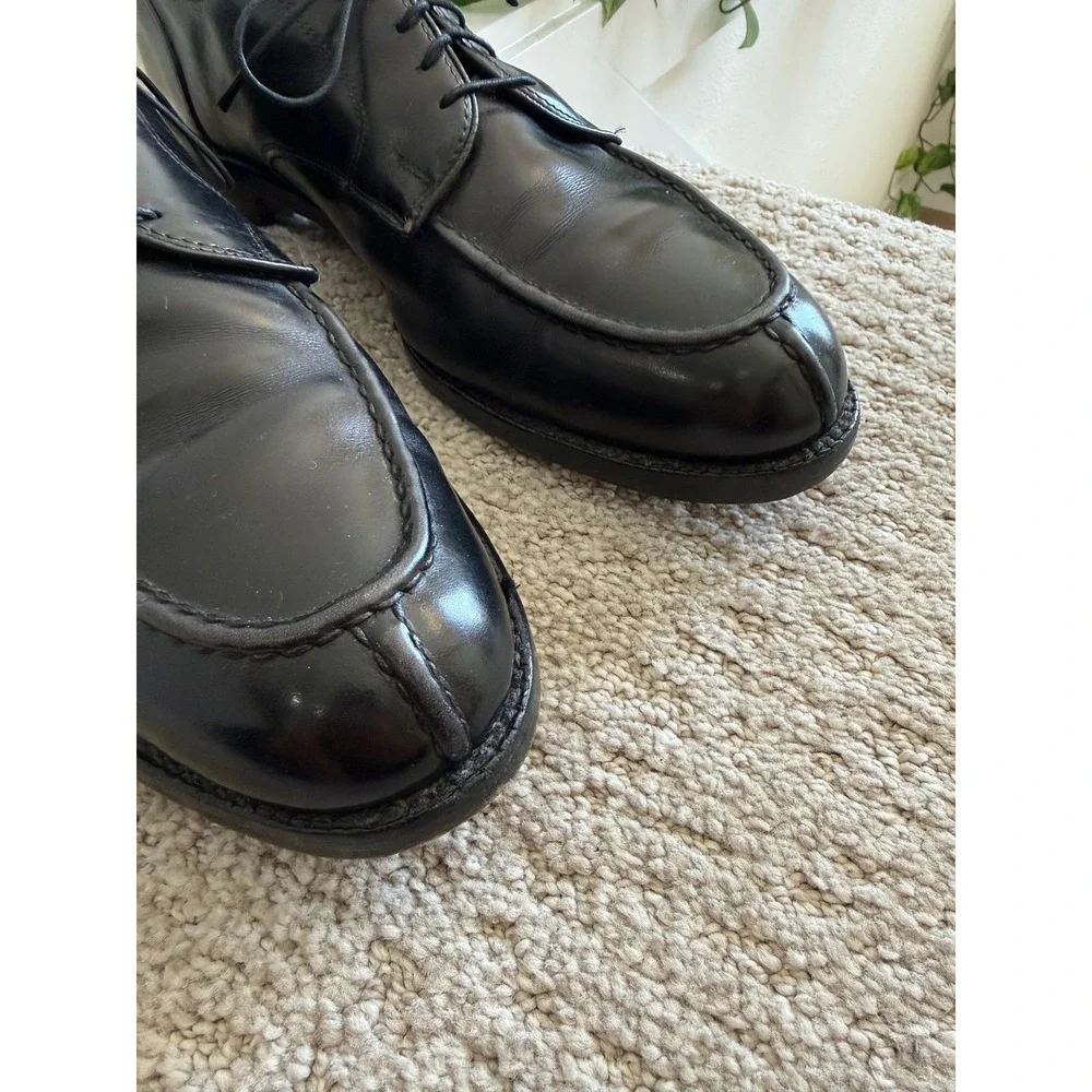 Allen Edmonds Bradley Split Toe Oxford Men 13 D Black Leather Dress Shoes USA